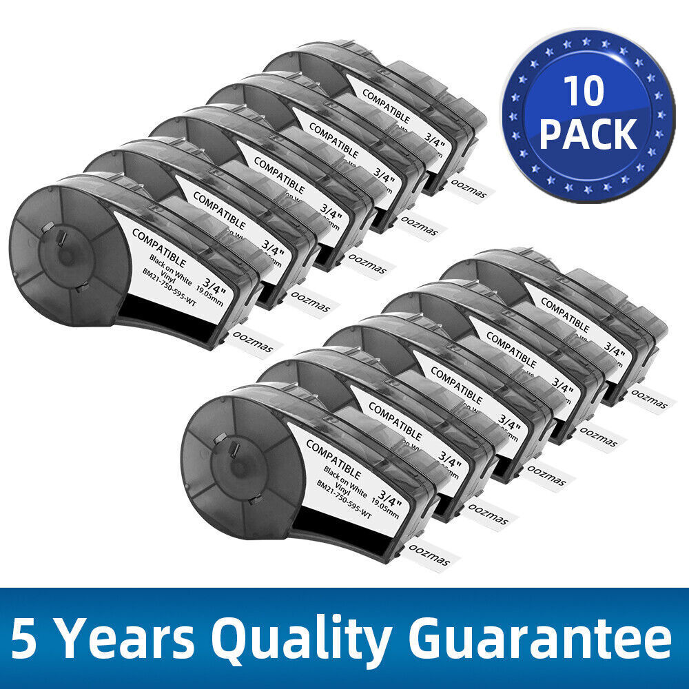 Commercial Vinyl Printing - 1-10PK Compatible para Brady BMP21-Plus M21-750-595