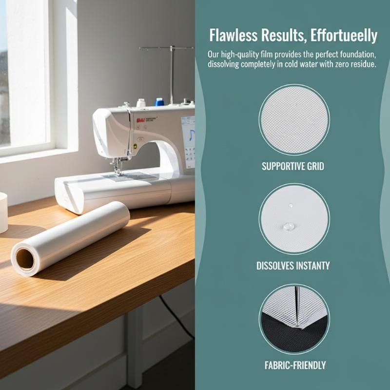 Embroidery Stabilizer Backing - Estabilizador de Bordado Soluble en Agua,