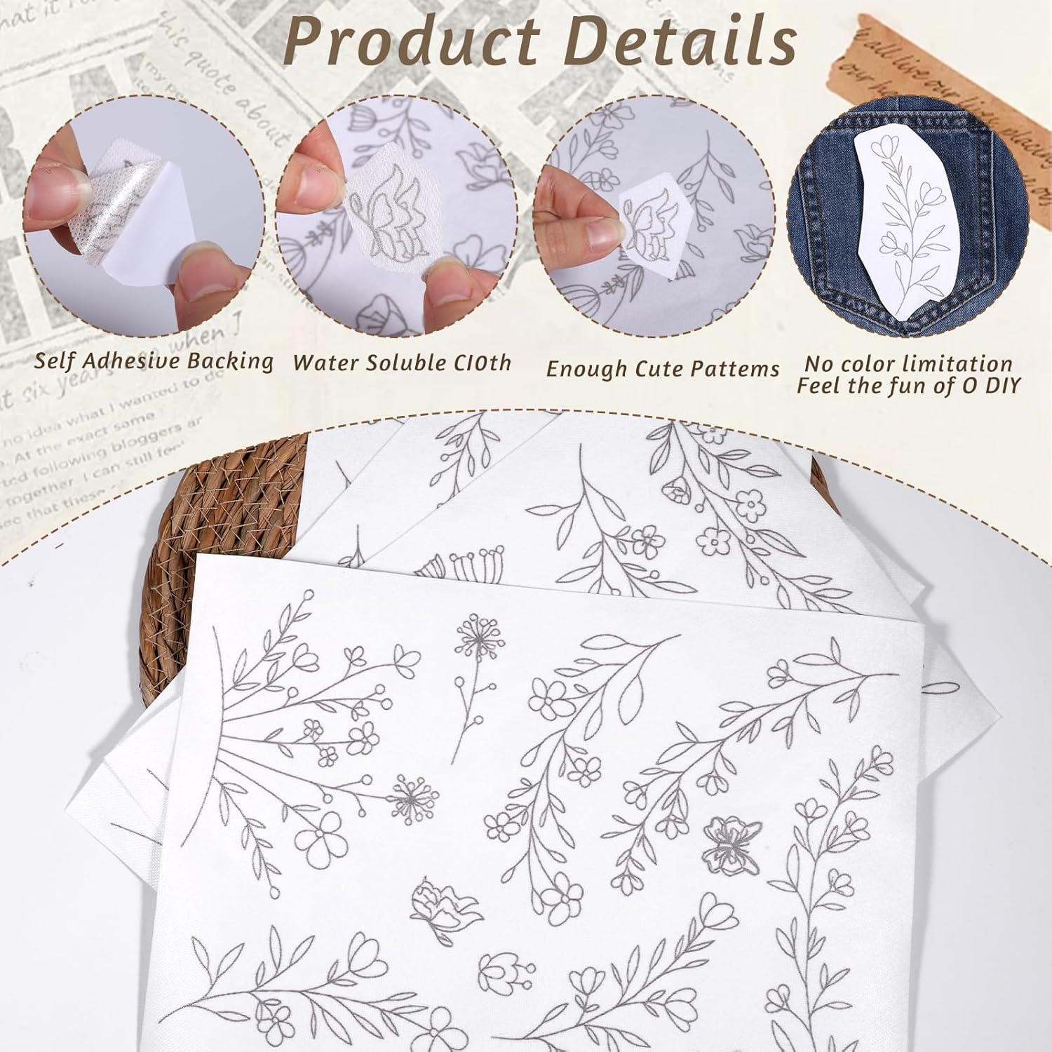 Papel de Bordado Soluble en Ag - Embroidery Stabilizer Backing reseña y precio