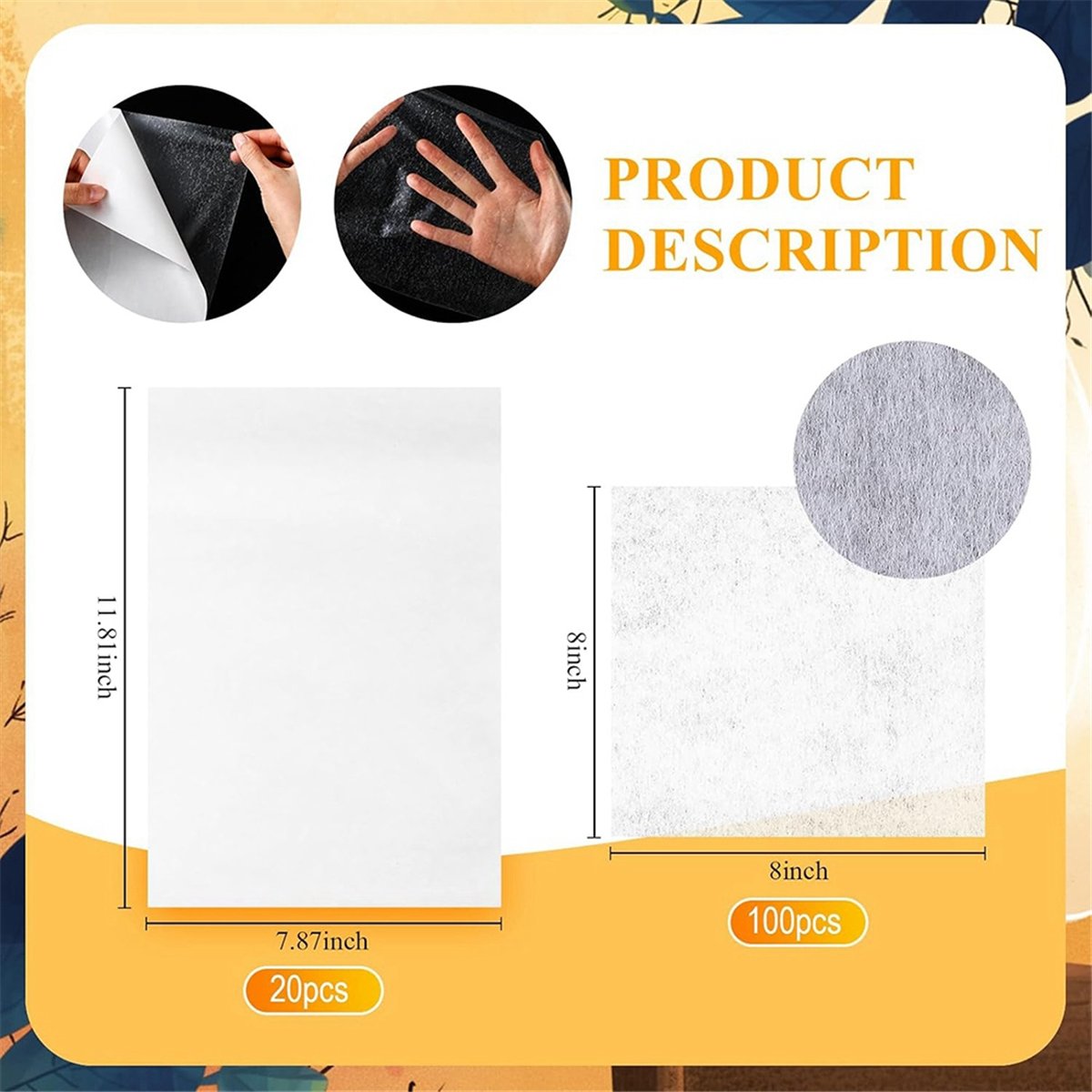 Oferta Especial: 20 Hojas Adhe - Embroidery Stabilizer Backing reseña y precio