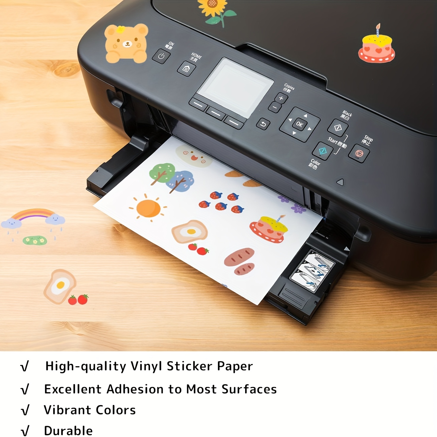 50 hojas de papel adhesivo de  - Commercial Vinyl Printing reseña y precio