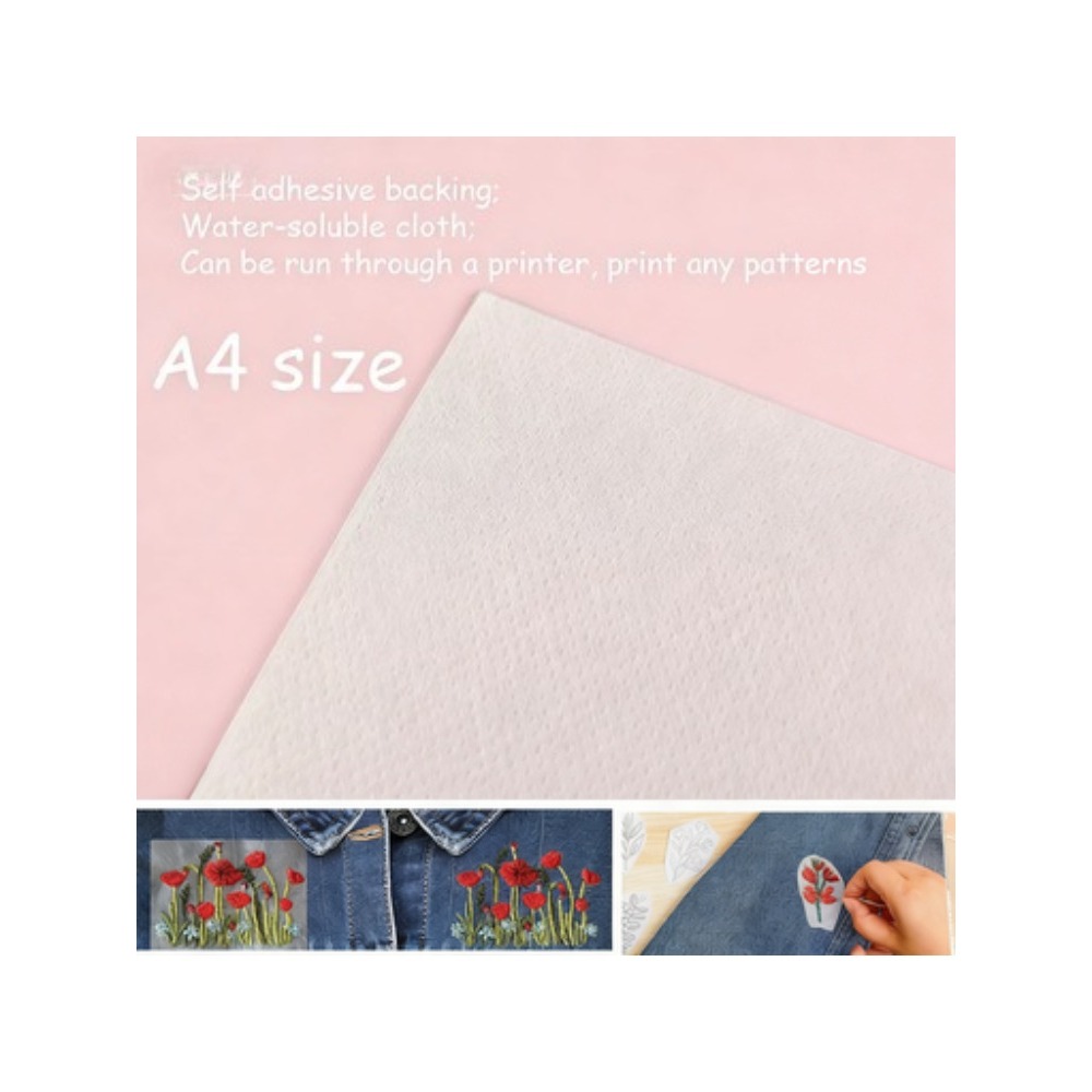 5 hojas A4, adhesivo estabiliz - Embroidery Stabilizer Backing reseña y precio