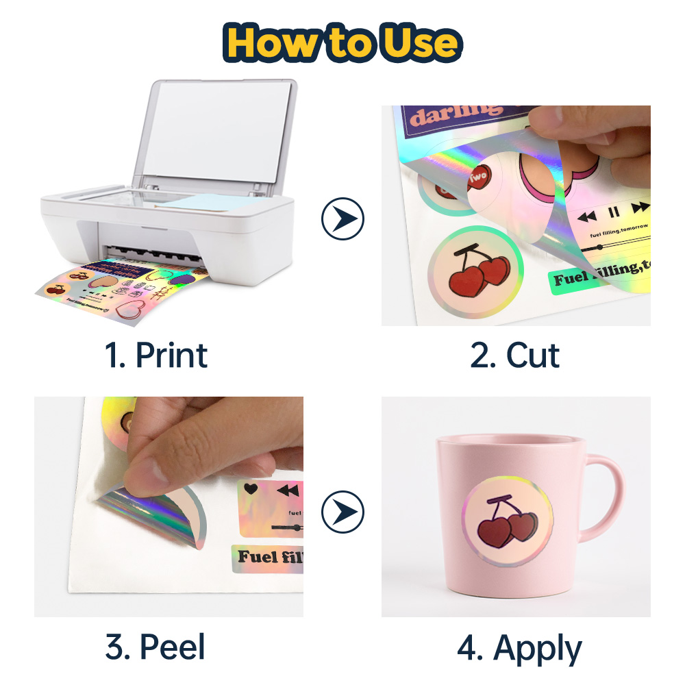 10 hojas de papel adhesivo de  - Commercial Vinyl Printing reseña y precio