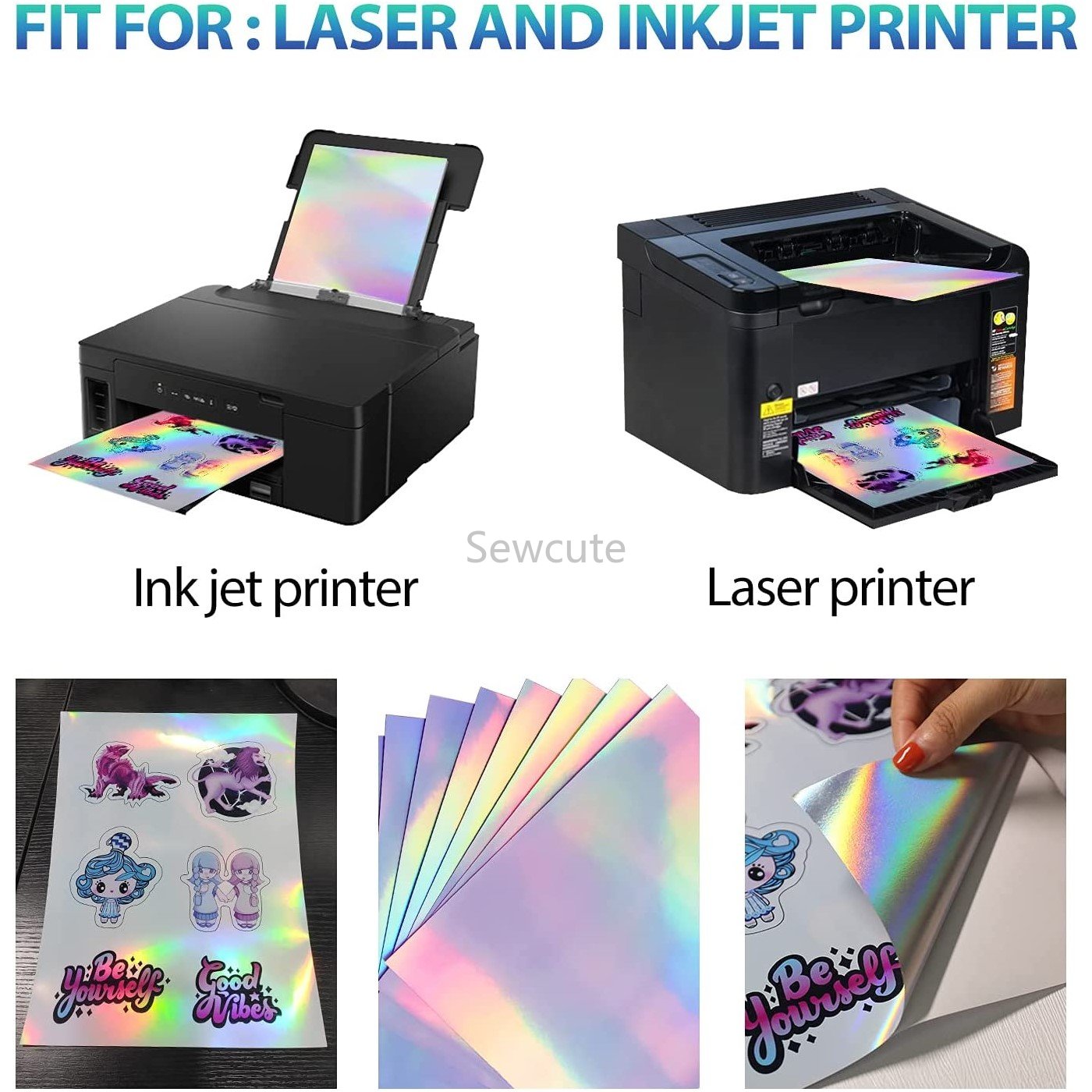 Papel adhesivo holográfico par - Commercial Vinyl Printing reseña y precio